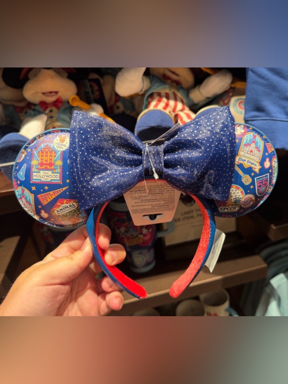 Disney Parks 2026 WDW 55th Anniversary 4 Park Icons Minnie Bow Ear Headband